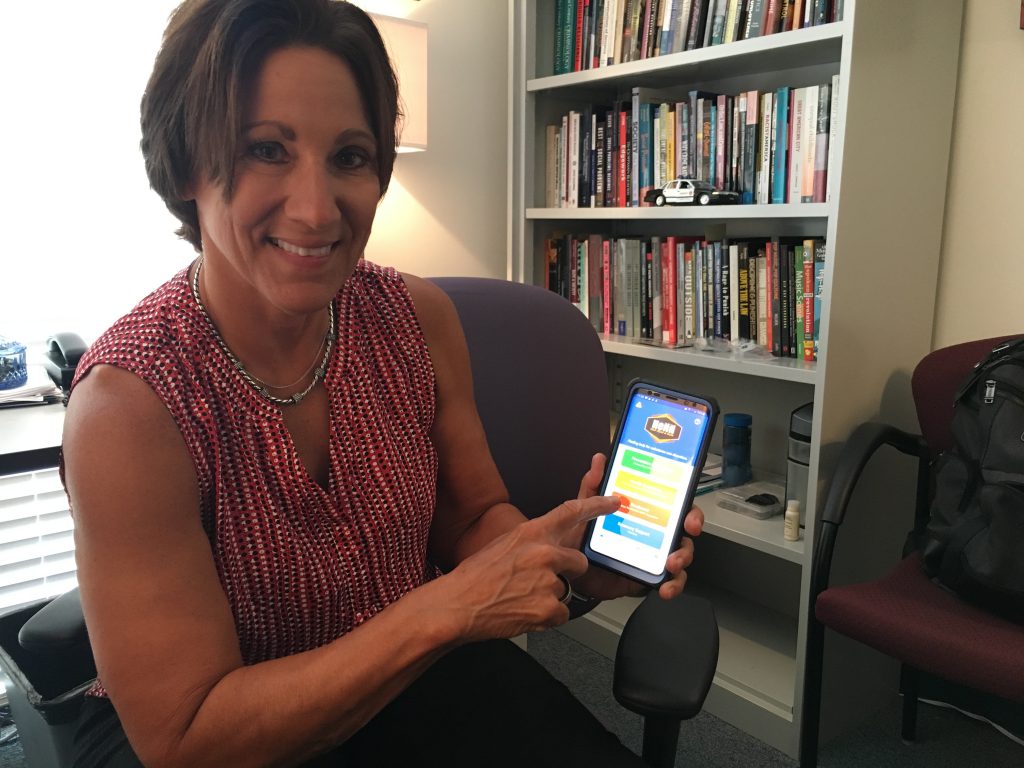 IMG_4698 The HeNN app developed at the University of Delaware provides detailed information about help for those struggling with substance use disorder. (Mark Eichmann/WHYY)