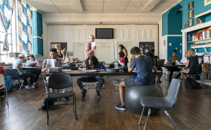 Students at El Centro in the cohort slated to graduated December 2018. (Jessica Kourkounis for Keystone Crossroads)