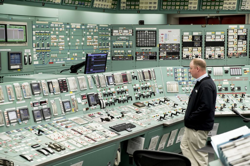 Three Mile Island This May 22, 2017, file photo, shows the control room at the Three Mile Island nuclear power plant in Middletown, Pa. (AP Photo/Matt Rourke, File)