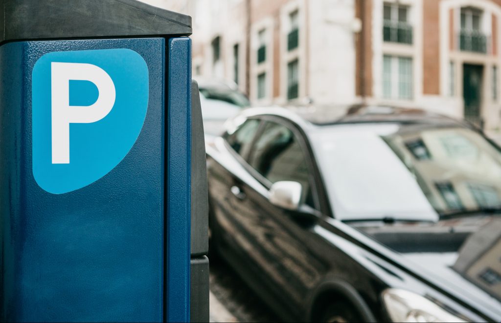 Close-up Machine For Paying Parking. Automatic Parking System. Close-up machine for paying parking. Automatic parking system.