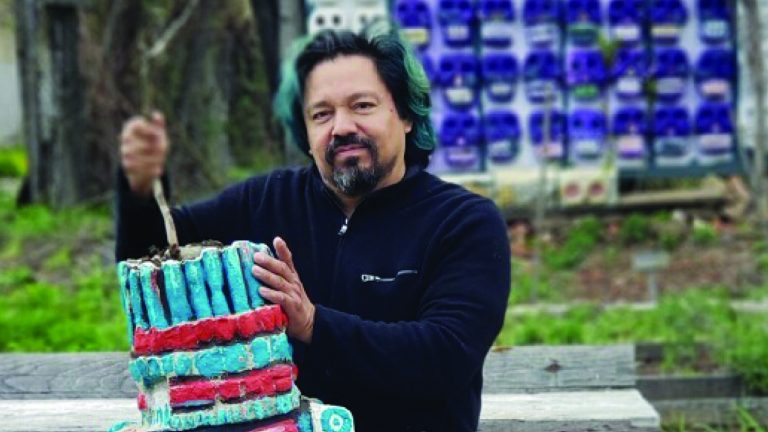 cesarvivros-kensington-768×432 Cesar Viveros, a multimedia artist who works for the Mural Arts Program. He and his children have been been displaced from their Kensington home due to faulty construction next door. COURTSEY CESAR VIVEROS