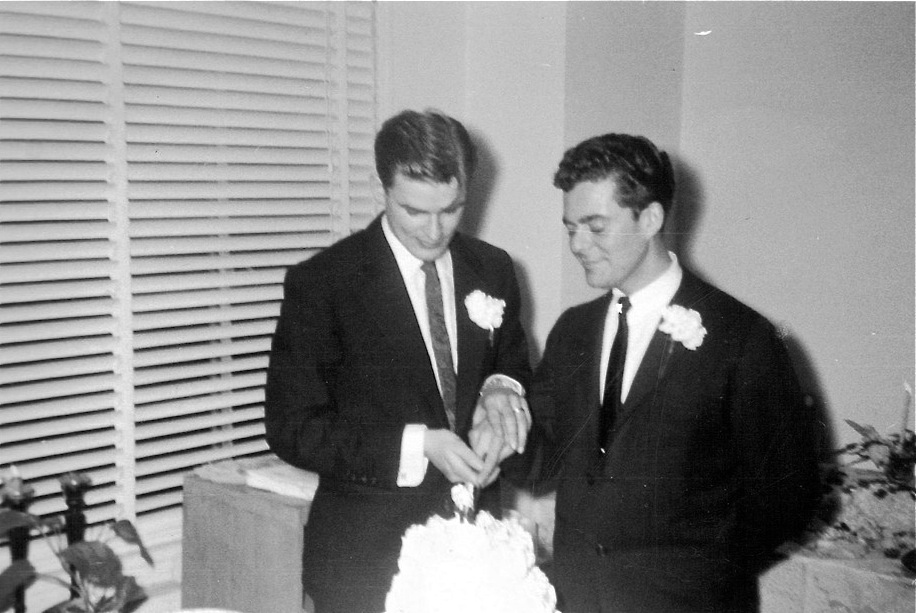 mystery gay wedding photo The search is on to identify two men in a series of photos from a gay wedding that were printed in a North Philly drugstore in 1957, but never returned to their owners. (Courtesy of the One National Gay & Lesbian Archives in Los Angeles and the John J. Wilcox, Jr. Archives in Philadelphia)