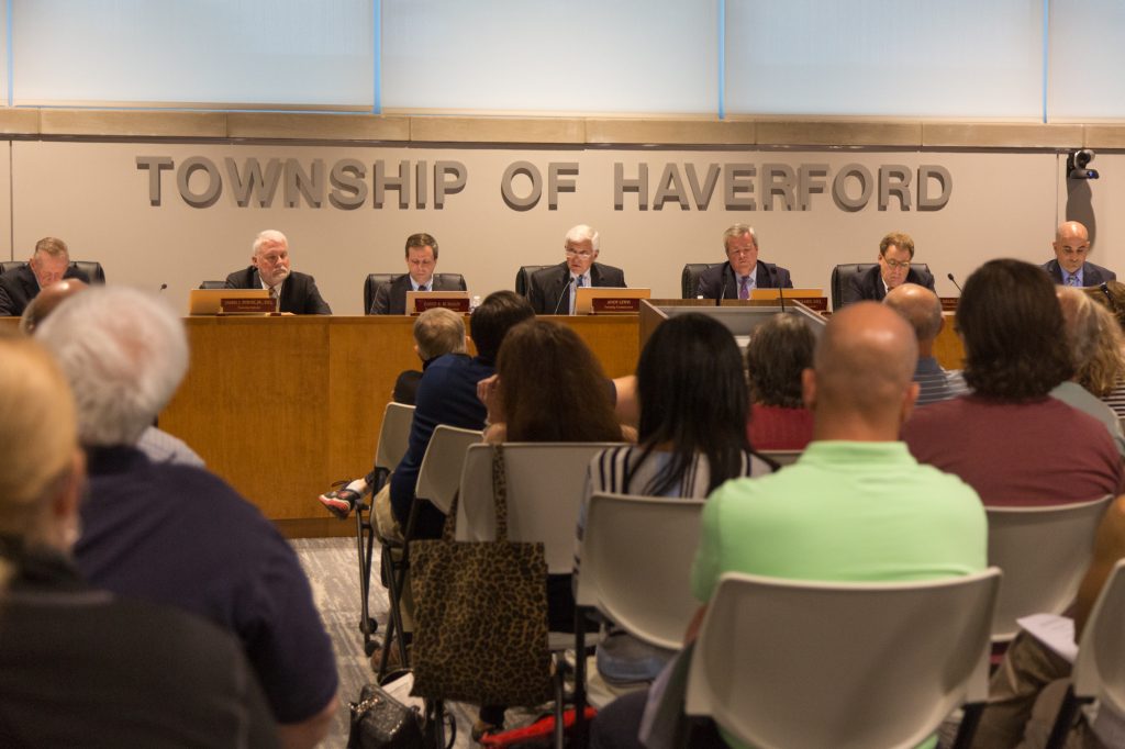 09 09 2019-e cohen – community member – commisioner meeting about bon air fire company- haverford township building-1 The Haverford Board of Commissioners met for the first time since Bon Air volunteer firefighter company was shut down on Wednesday September 4th because a member had sought membership with the Proud Boys. The actions by the township have residents split. The township announced that the fire house will be reopened. (Emily Cohen for WHYY)