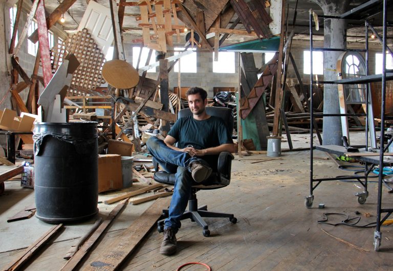 John Cambridge built the set for the fringe show 