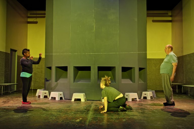 Members of the Pig Iron Theatre Company rehearse the company's 2019 Fringe Festival offering, ''Superterranean,