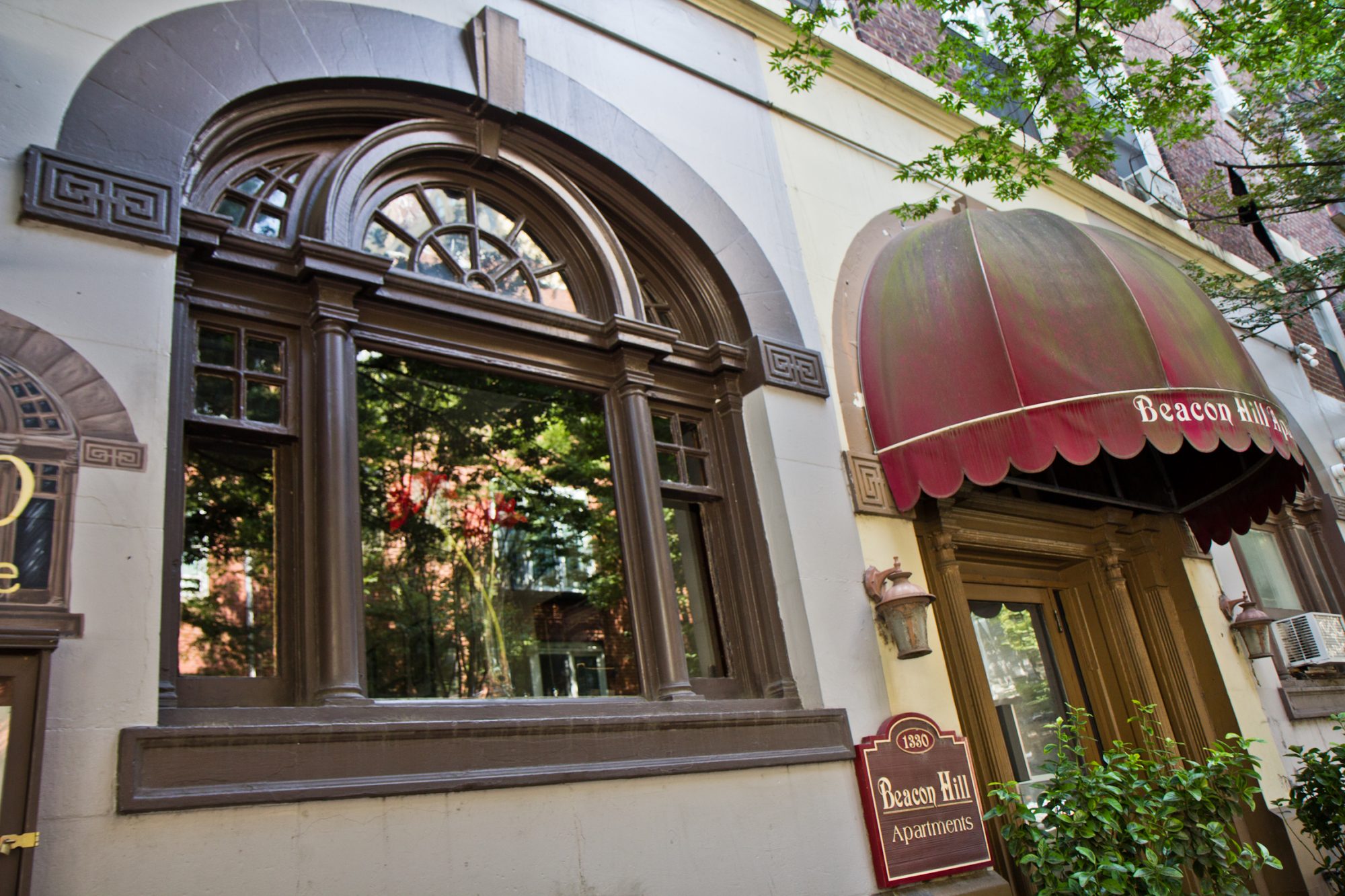 The Radnor Hotel, now the Beacon Hill Apartments, was raided by police in 1956 as they searched for drugs in Billie Holiday's hotel room. (Kimberly Paynter/WHYY)