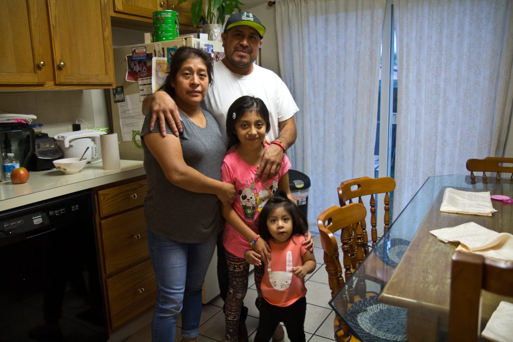 2019 09 12 kpaynter medical deferment-5 Zenaida Bautista, Jose Cabañas, and their daughters Jannet and Audrey, at their home in Ambler. (Kimberly Paynter/WHYY)