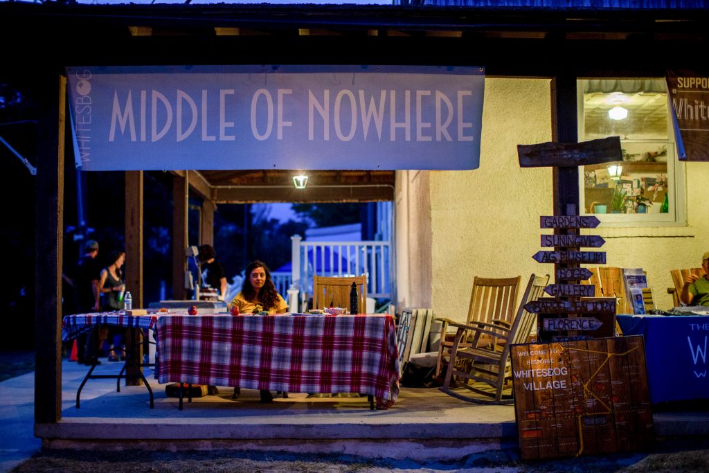 2019 09 28- b haydu – middle of nowhere – whitesbog village browns mills nj- david scott kessler – environmental art music festival pine barrens documentary film screening-38 The welcome table for
