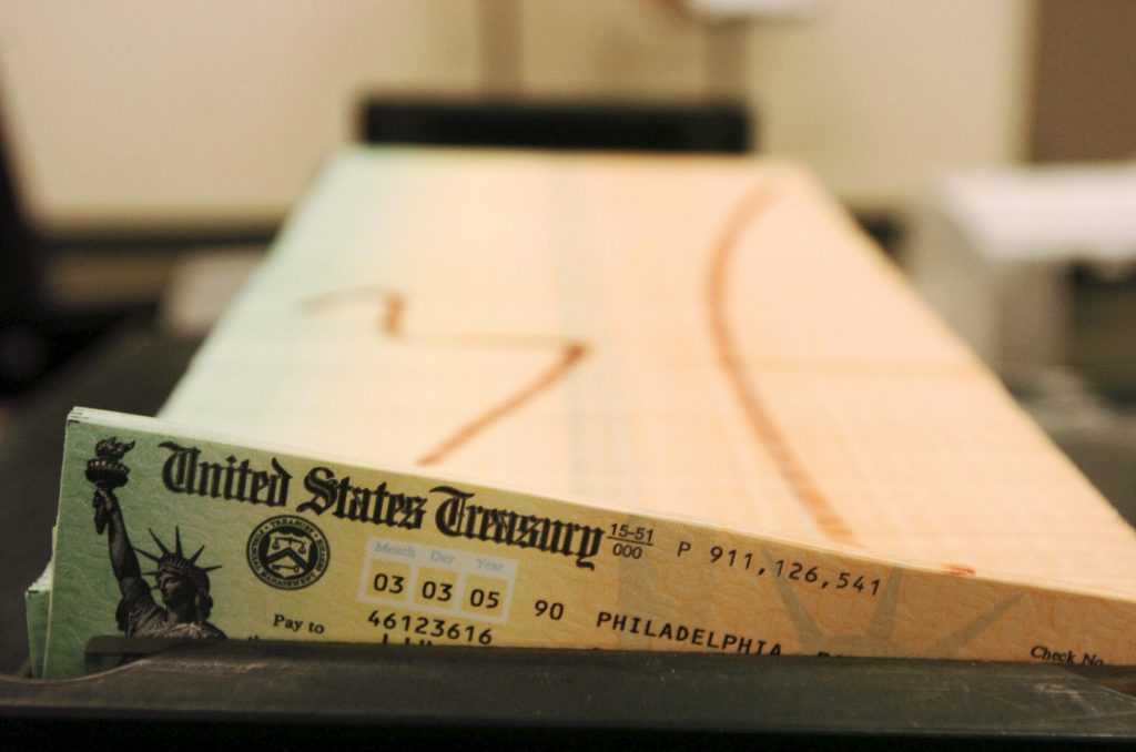 Social Security Statements In this file photo, trays of printed social security checks wait to be mailed from the U.S. Treasury's Financial Management services facility in Philadelphia. (Bradley C Bower/AP Photo)