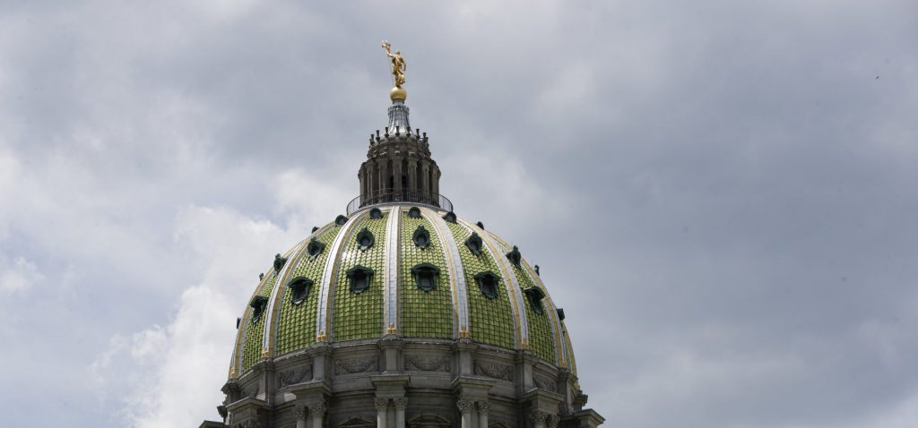 AP_17191636917850-e1538675180346-1920×897 Shown is the Pennsylvania Capitol building in Harrisburg, Pa., Monday, July 10, 2017. (Matt Rourke/ AP Photo)