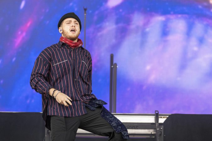Bazzi during the Made In America Music Festival on August, 31 2019, in Philadelphia, Pennsylvania (Photo by Daniel DeSlover/Sipa USA)(Sipa via AP Images)