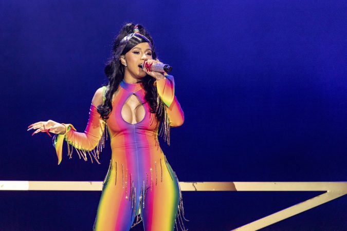 Cardi B during the Made In America Music Festival on August, 31 2019, in Philadelphia, Pennsylvania (Photo by Daniel DeSlover/Sipa USA)(Sipa via AP Images)