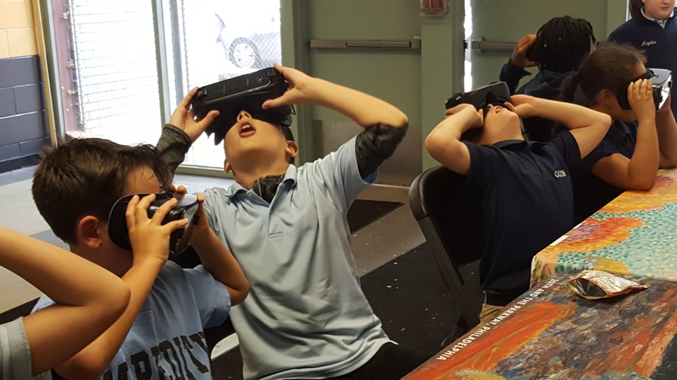 Barra Foundation VR – youth The Barnes Foundation is bringing VR goggles to libraries, recreation centers and senior centers around Philadelphia to reach people who may have never been to an art museum. (Provided)