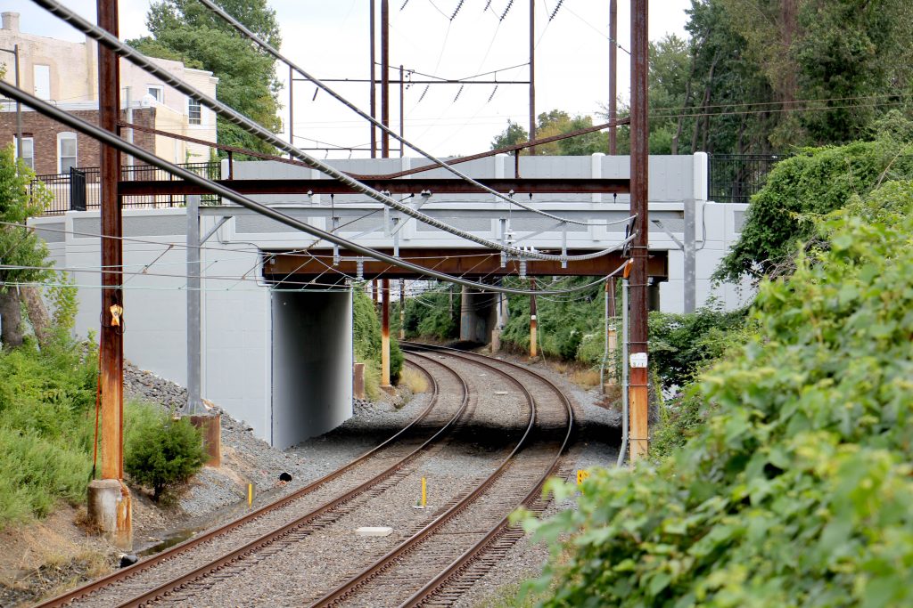 Image uploaded from iOS SEPTA and the city have just finished a $7.3 million rebuild of the Woodland Avenue Bridge, first constructed in 1920. (Emma Lee/WHYY)