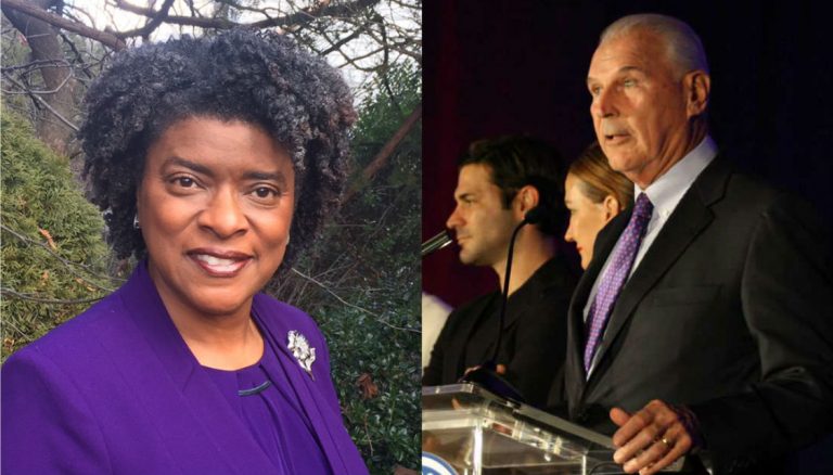 Wilmington Mayor Mike Purzycki and Treasurer Velda Jones-Potter.