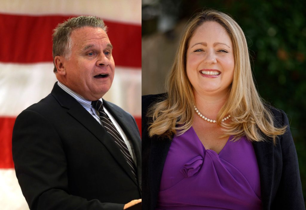 SmithvSchmidt2x1200 U.S. Rep. Chris Smith (left) and challenger Stephanie Schmid (right) (Mel Evans/AP Photo)