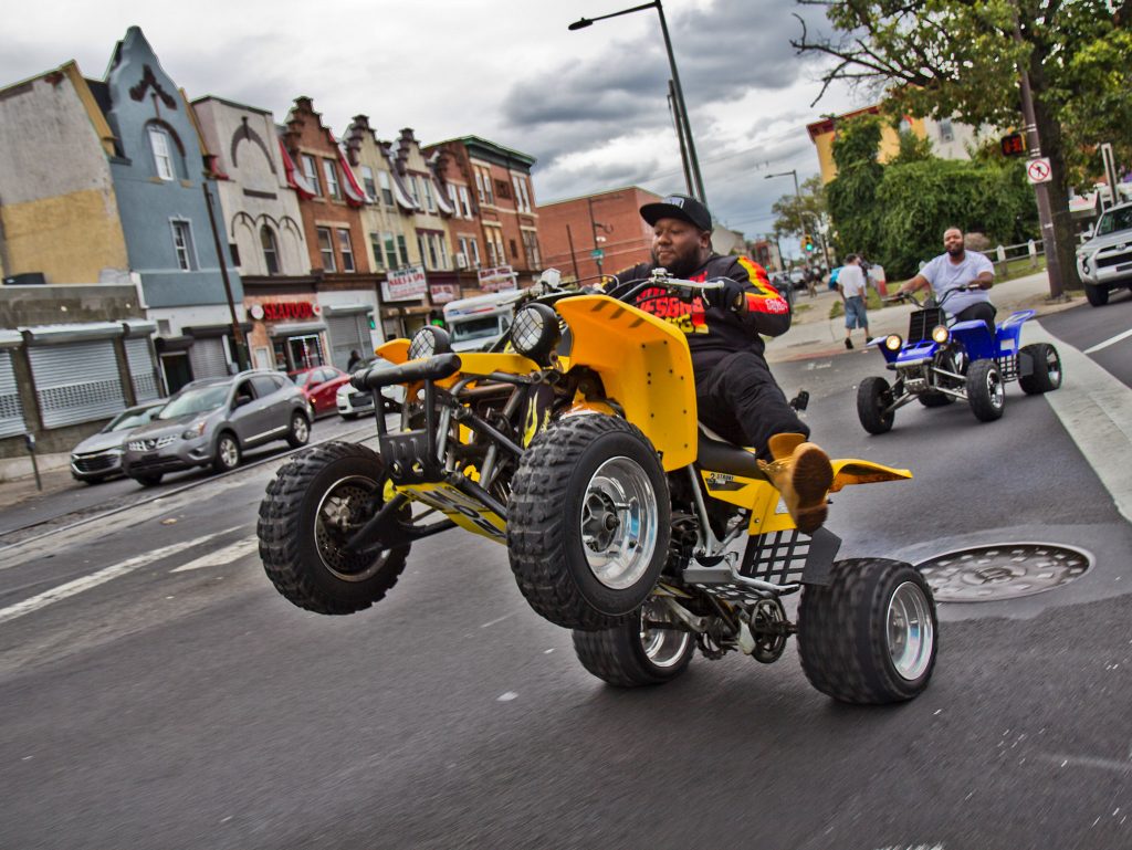 dirtbikelife-kimpaynter02 Montana, 33, has been riding dirt bikes and ATVs for more than two decades (KIMBERLY PAYNTER / WHYY)