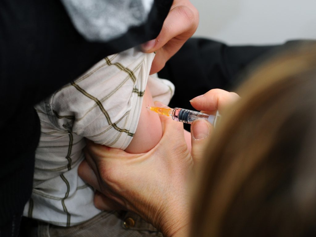 A child is immunized against measles, mumps and rubella in Lyon, France. A child is immunized against measles, mumps and rubella in Lyon, France. (BSIP/Universal Images Group via Getty)