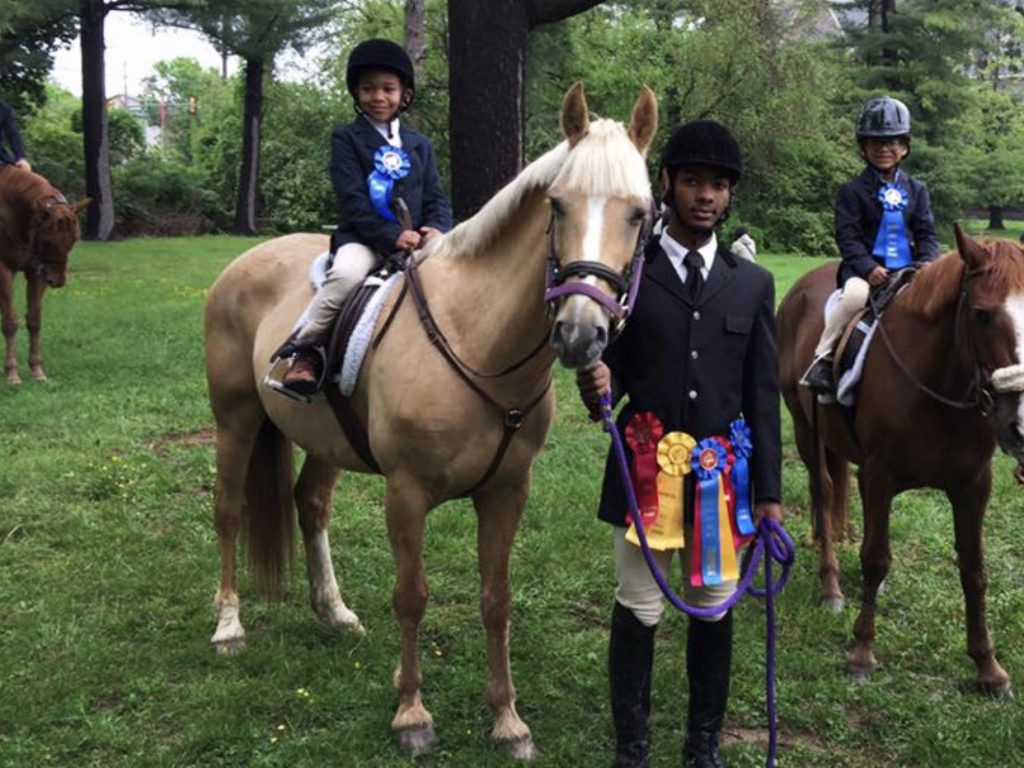 Schyler Smith, far left, Marc Harris and Shane Woodson are some of the younger members of Work to Ride in Philadelphia’s Fairmount Park. Schyler Smith, (far left), Marc Harris and Shane Woodson are some of the younger members of Work to Ride in Philadelphia's Fairmount Park. (Courtesy of Lezlie Hiner)