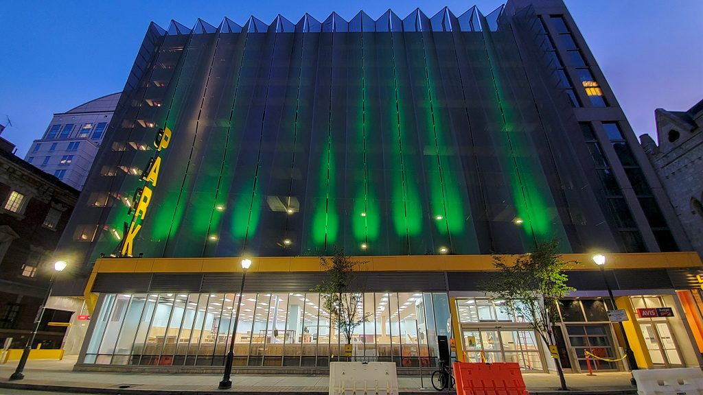 Trader Joe's is preparing to open beneath a parking garage across from the Pa. Convention Center (Mark Henninger/Imagic Digital)