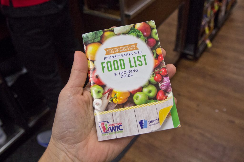 2019 10 18 k paynter wick-4 A 2018-19 WIC food guide at a supermarket in South Philadelphia. (Kimberly Paynter/WHYY)