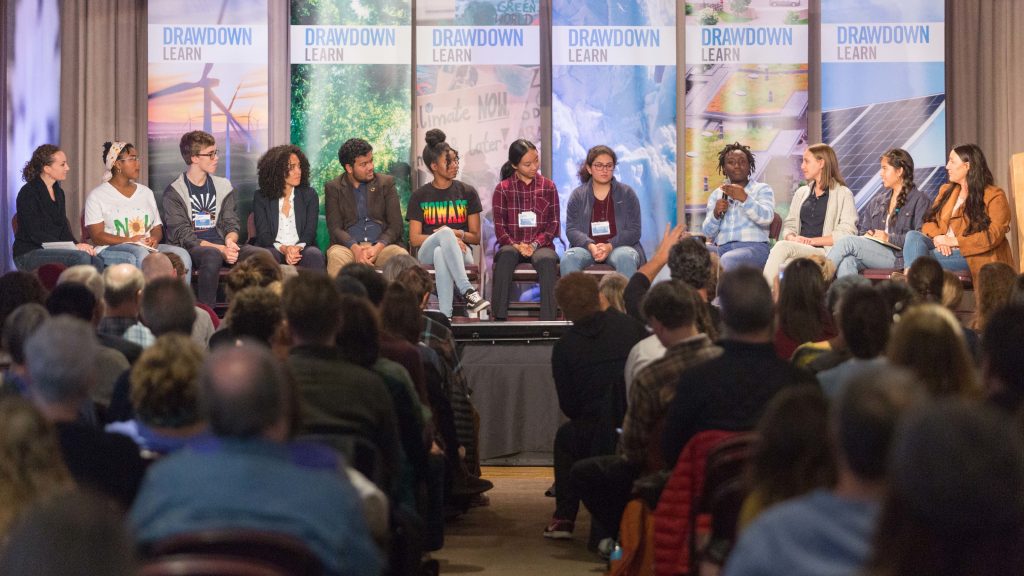 Fourteen-year-old Jaysa Mellers speaking during the panel discussion among youth climate activists at the Drawdown Learn Conference. Fourteen-year-old Jaysa Mellers speaking during the panel discussion among youth climate activists at the Drawdown Learn Conference.
(Courtesy of Omega Institute for Holistic Studies)
