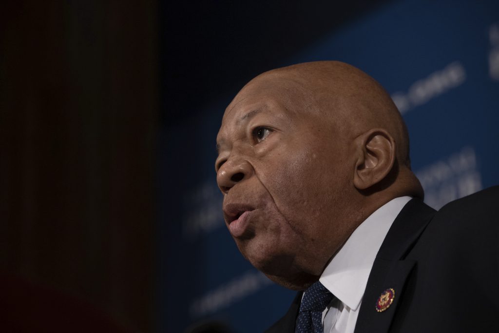 Rep. Elijah Cummings Speaks at National Press Club Headliners Luncheon Rep. Elijah Cummings, D-Md., chairman of the House Committee on Oversight and Government Reform, speaks at a National Press Club Headliners luncheon in Washington, D.C., on Wednesday, August 7, 2019. U.S. Rep. Cummings has died from complications of longtime health challenges, his office said in a statement on Oct. 17, 2019. (Photo by Cheriss May/Sipa USA)(Sipa via AP Images)