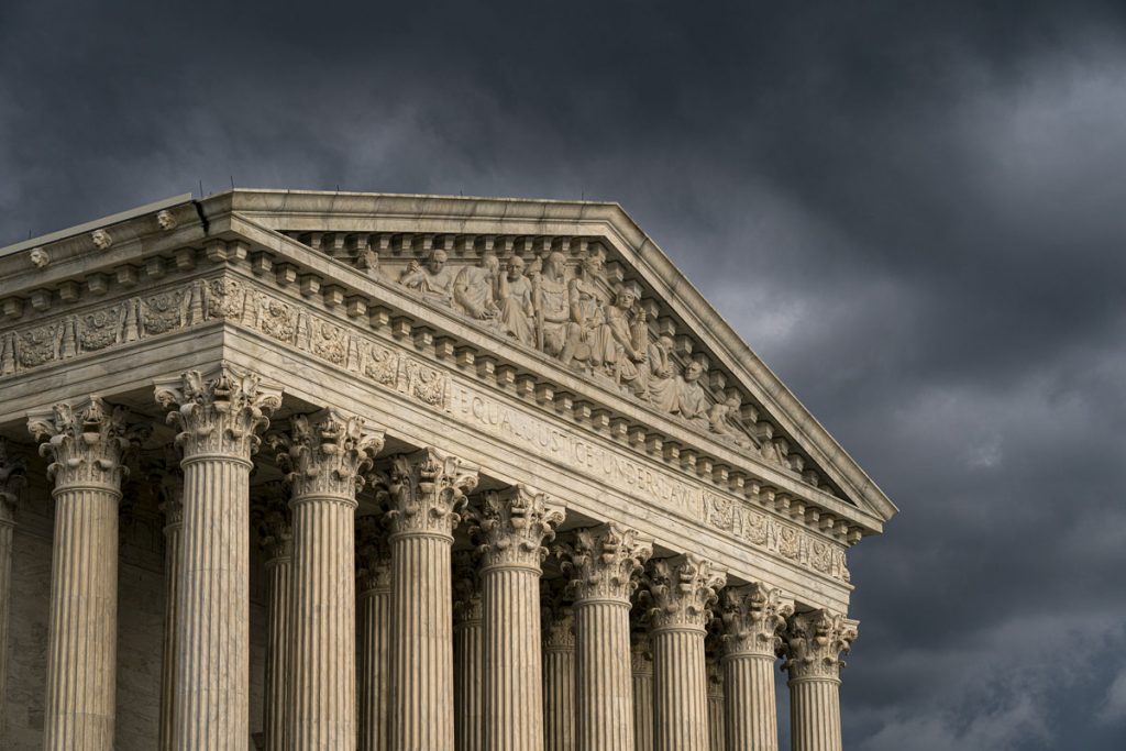 Supreme Court Abortion In this June 20, 2019 file photo, The Supreme Court is seen under stormy skies in Washington. The Supreme Court is adding an abortion case to its busy election-year docket. The justices have agreed to take up a Louisiana law that could leave the state with just one clinic. (J. Scott Applewhite/AP Photo)