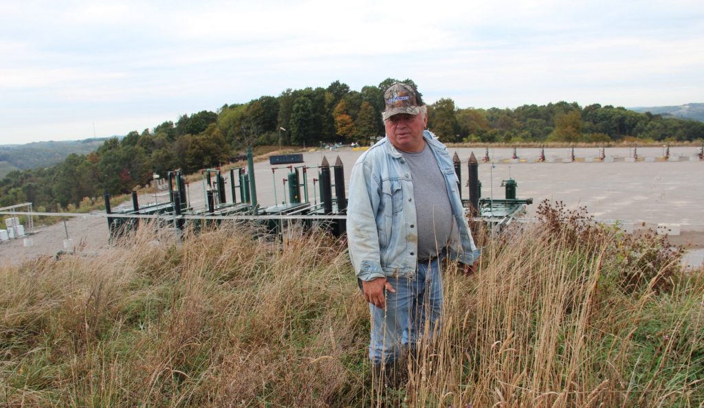 IMG_2689-e1569961156622-1920×1113 George Watson's natural gas wells on his Center Township, Greene County land put him at the head of a global supply chain that stretches to Europe and other parts of the world. (Reid Frazier/StateImpact Pennsylvania)