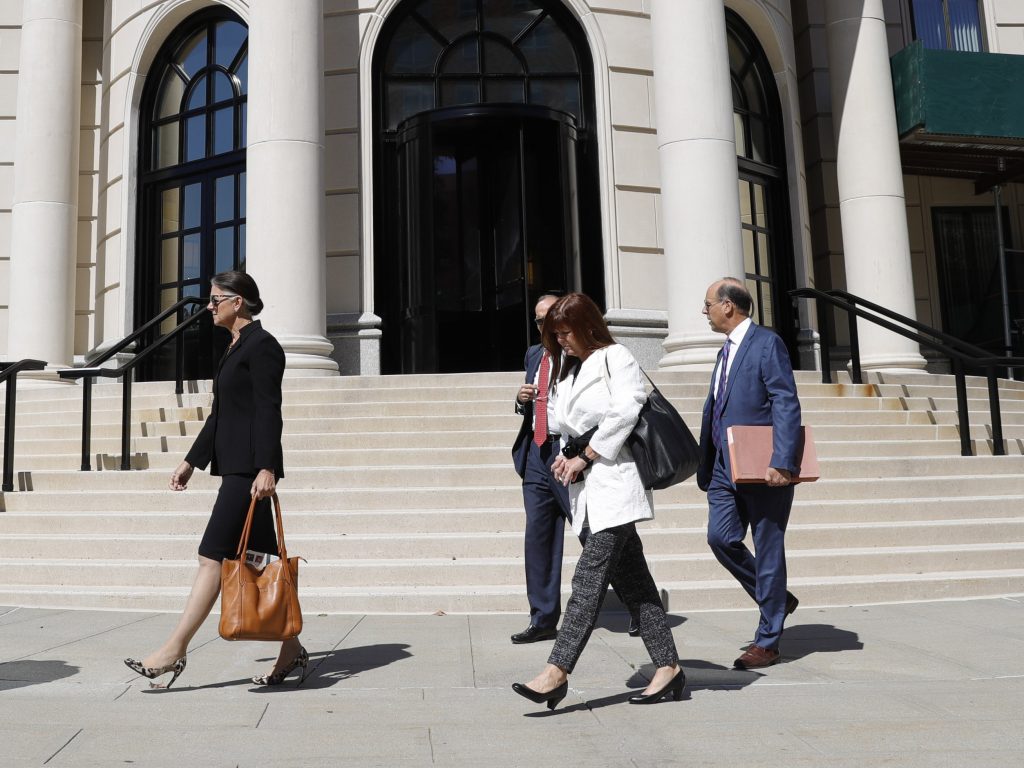Attorneys and other people leave the U.S. District Court in September after Purdue Pharma’s first hearing since filing for bankruptcy in White Plains, N.Y. Attorneys and other people leave the U.S. District Court in September after Purdue Pharma's first hearing since filing for bankruptcy in White Plains, N.Y.
(Seth Wenig/AP Photo)