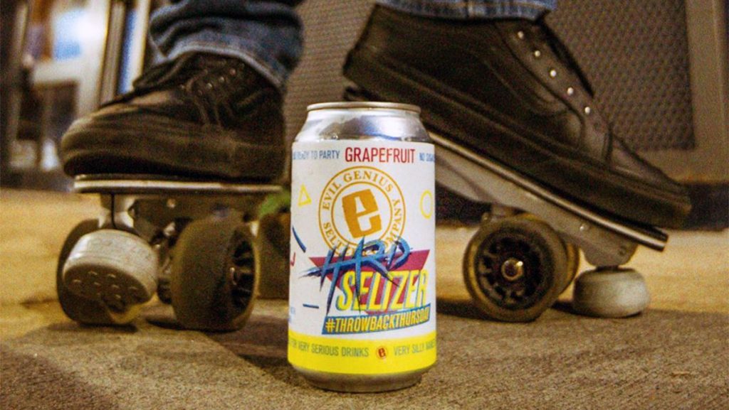 Evil Genius is going retro with its new seltzer line. (Instagram/@Evilgeniusseltzer)