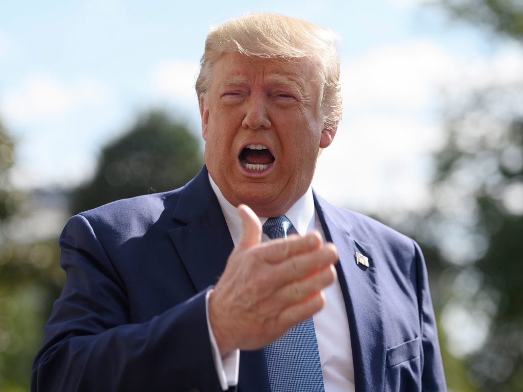 President Trump speaks to reporters outside the White House on October 4. The White House sent a letter to House Democrats saying they would not cooperate with requests as part of their impeachment inquiry. President Trump speaks to reporters outside the White House on October 4. The White House sent a letter to House Democrats saying they would not cooperate with requests as part of their impeachment inquiry. (Andrew Caballero-Reynolds/AFP via Getty Images)