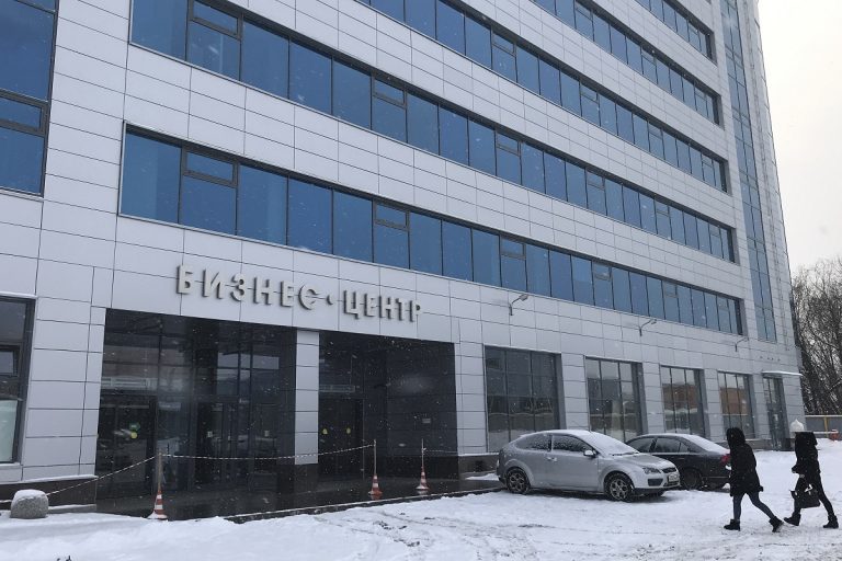 A view of a Business center, believed to be the location of the new 