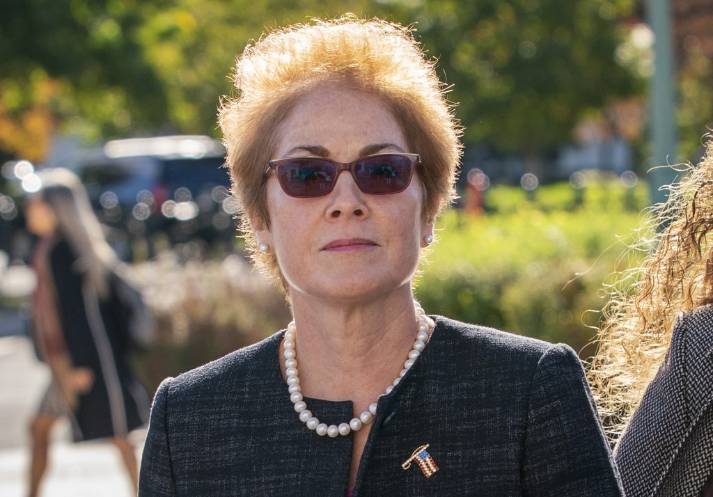 Marie Yovanovitch Former U.S. ambassador to Ukraine Marie Yovanovitch, arrives on Capitol Hill, Friday, Oct. 11, 2019, in Washington, as she is scheduled to testify before congressional lawmakers on Friday as part of the House impeachment inquiry into President Donald Trump. (J. Scott Applewhite/AP Photo)