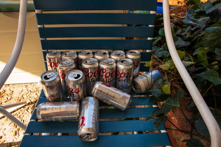 Empty Coors Light beer can