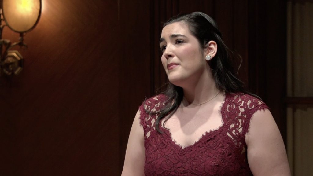 curtis1408 Soprano Sophia Fiuza Hunt on stage at Curtis