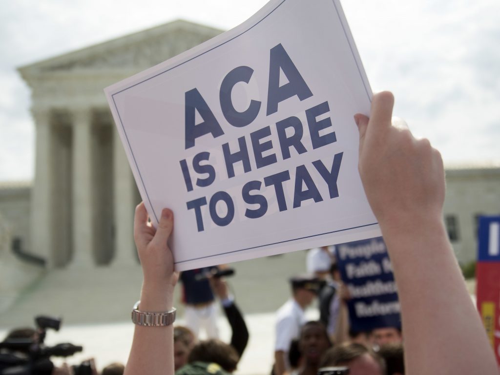 A demonstrator celebrated outside the U.S. Supreme Court in 2015 after the court voted to uphold key tax subsidies that are part of the Affordable Care Act. But federal taxes and other measures designed to pay for the health care the ACA provides have not fared as well. A demonstrator celebrated outside the U.S. Supreme Court in 2015 after the court voted to uphold key tax subsidies that are part of the Affordable Care Act. But federal taxes and other measures designed to pay for the health care the ACA provides have not fared as well. (Andrew Harrer/Bloomberg via Getty Images)