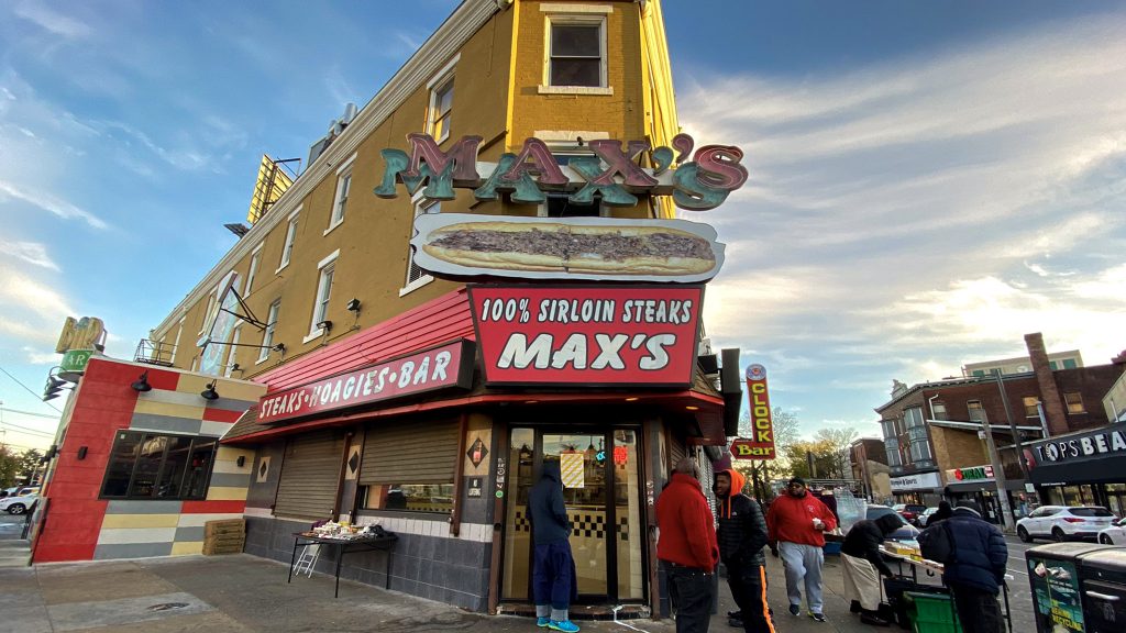 Max's Steaks is located at where North Broad intersects with Germantown and Erie avenues. (Danya  Henninger/Billy Penn)