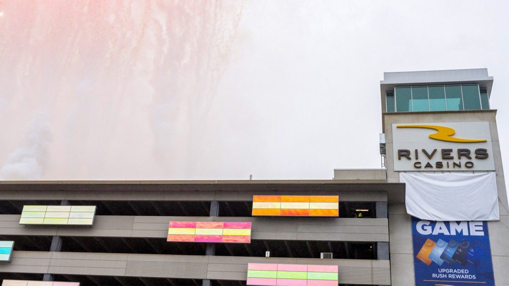 riverscasino-fireworks-crop Fireworks over the Delaware River celebrate SugarHouse rebranding as Rivers Casino Philadelphia (Courtesy of Rivers Casino Philadelphia)