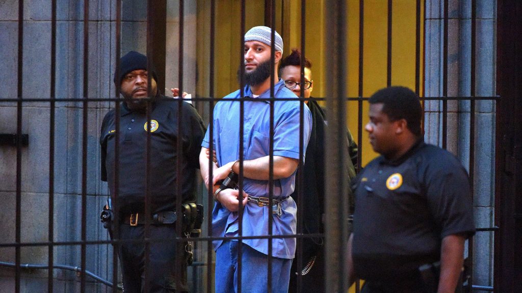 Officials escort convicted killer Adnan Syed, subject of the Serial podcast, from a courthouse in Baltimore in February 2016. Officials escort convicted killer Adnan Syed, subject of the Serial podcast, from a courthouse in Baltimore in February 2016. (Karl Merton Ferron/Baltimore Sun/Tribune News Service via Getty Images)