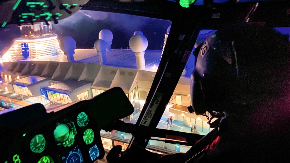 1000w_q95 A Coast Guard on approach to a cruise ship off New Jersey Saturday night. (U.S. Coast Guard photo by Lt. Joshua Mitcheltree)