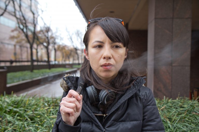 Liz Tung quit smoking with e-cigarettes. (Kim Paynter/WHYY) 