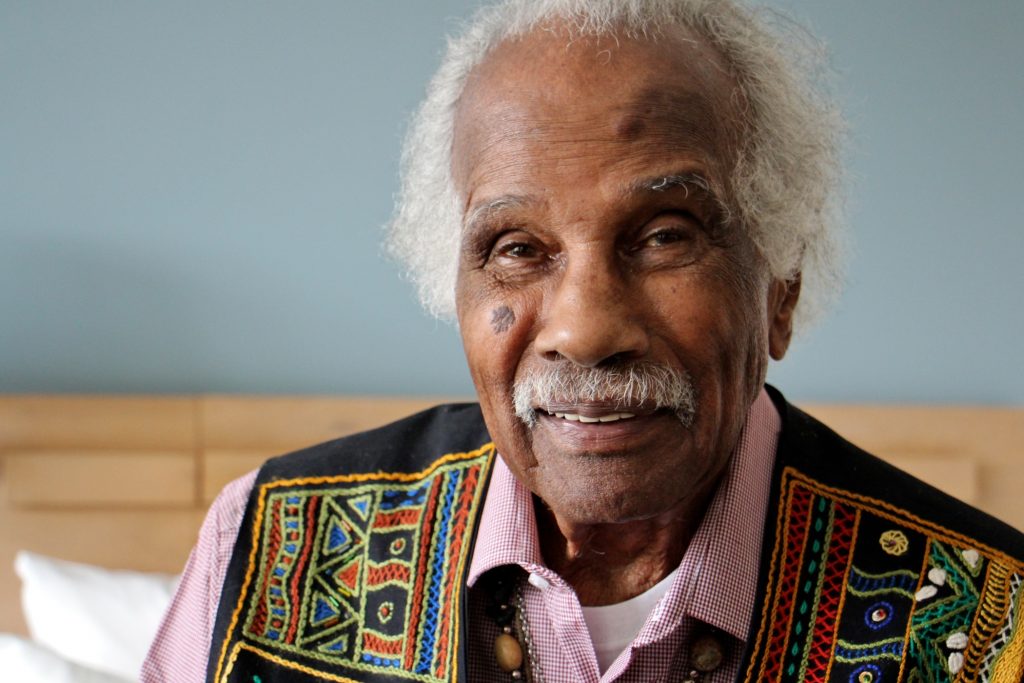 2019 12 06-e lee-ashley bryan-philadelphia-childrens book author and illustrator Children's book author and illustrator Ashley Bryan, 96, has donated his papers to the University of Pennsylvania. (Emma Lee/WHYY)
