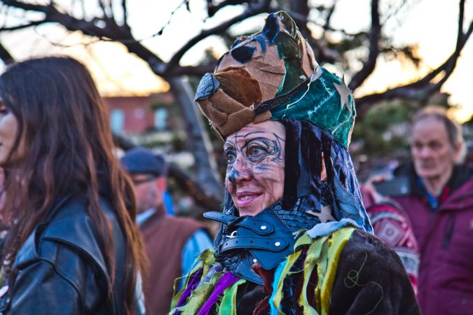 Jeanne Kohl said the Parade of Spirits was an opportunity to get away from your regular self. (Kimberly Paynter/WHYY)