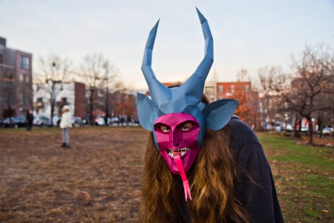 Daniel Pasquito said he enjoys the Parade of Spirits because it’s a different take on the season. (Kimberly Paynter/WHYY)