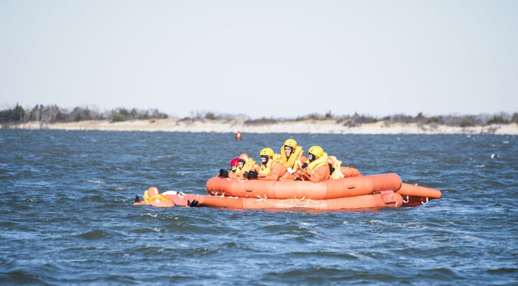 49170122751_03e94a9a6d_k SERE trainees in a life raft. (U.S. Air Force photo by Senior Airman Ariel Owings)