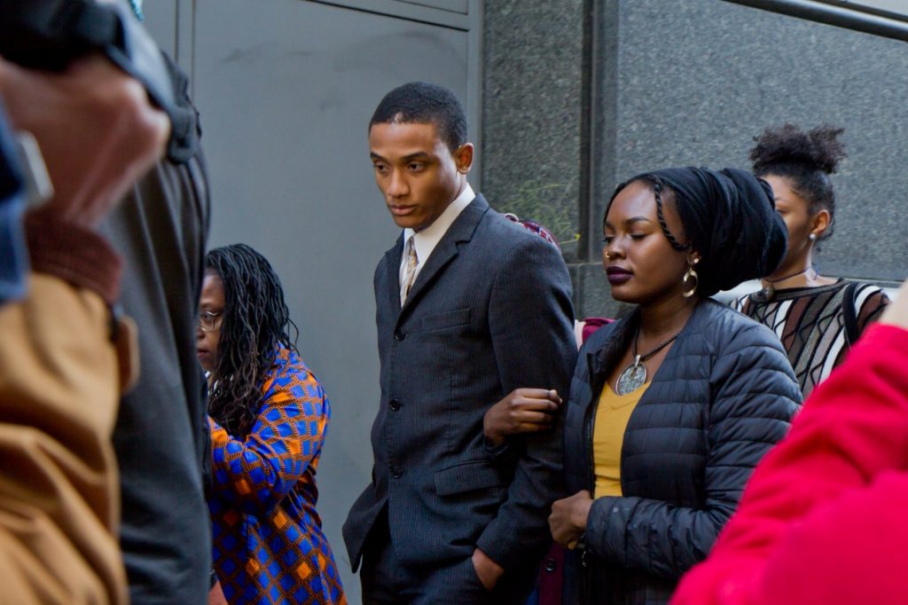 54 2019-10-15-k-paynter-white-Schellenger-case-4-e1571175676351 Defendant Michael White leaves court on Tuesday, Oct. 15, 2019. (Kimberly Paynter/WHYY)