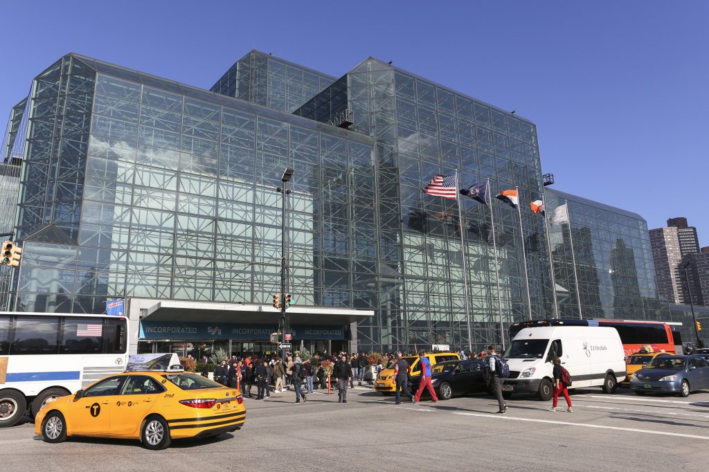 Bird Friendly Glass Exterior of the Javits Center during the first day of New York Comic Con. New York City lawmakers are poised to adopt legislation requiring “bird-friendly” glass on all new construction. (Steve Luciano, File/AP Photo)