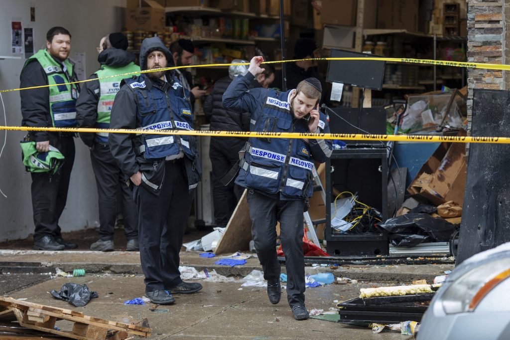 APTOPIX Shooting Jersey City Kosher market shooting