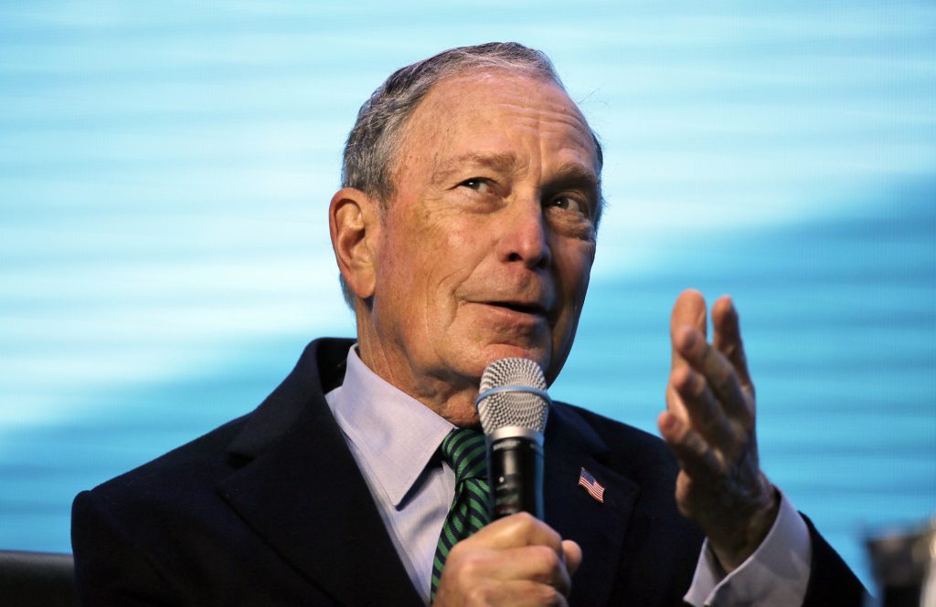 Michael Bloomberg In this Wednesday, Dec. 11, 2019 file photo, Democratic presidential candidate and former New York City Mayor Michael Bloomberg gestures while taking part at the American Geophysical Union fall meeting in San Francisco. (Eric Risberg/AP Photo)
